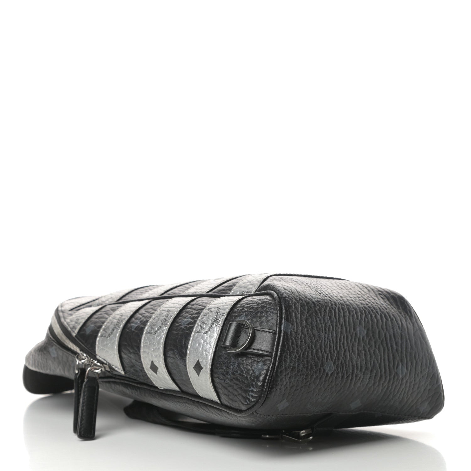 MCM Visetos Spot Medium Sling Bag Black Silver 4 of 12