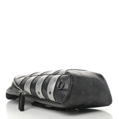 MCM Visetos Spot Medium Sling Bag Black Silver 4 of 12