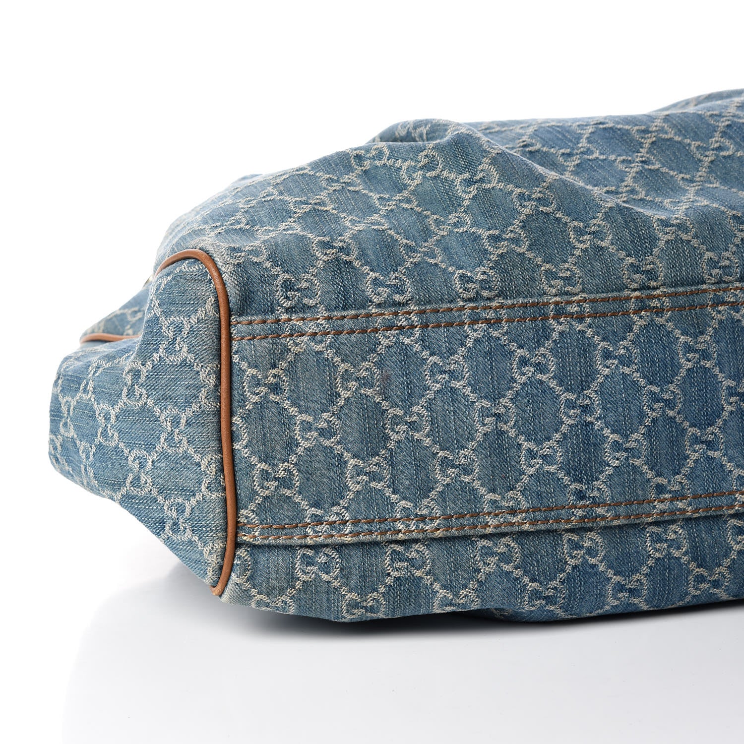 Gucci Denim Monogram Large Sukey Tote 8 of 21