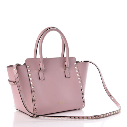 Valentino Garavani Vitello Small Rockstud Double Handle Tote Water Rose 3 of 8