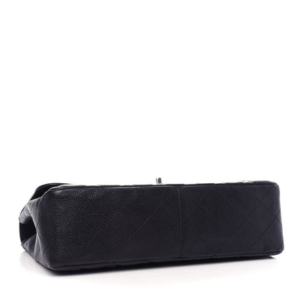 Chanel Caviar Quilted Jumbo Single Flap Black 5 of 12