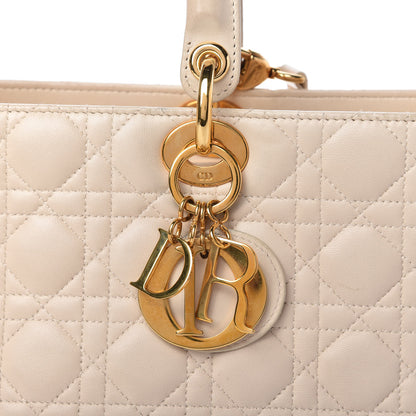 Christian Dior Lambskin Cannage Large Lady Dior Light Beige 10 of 10