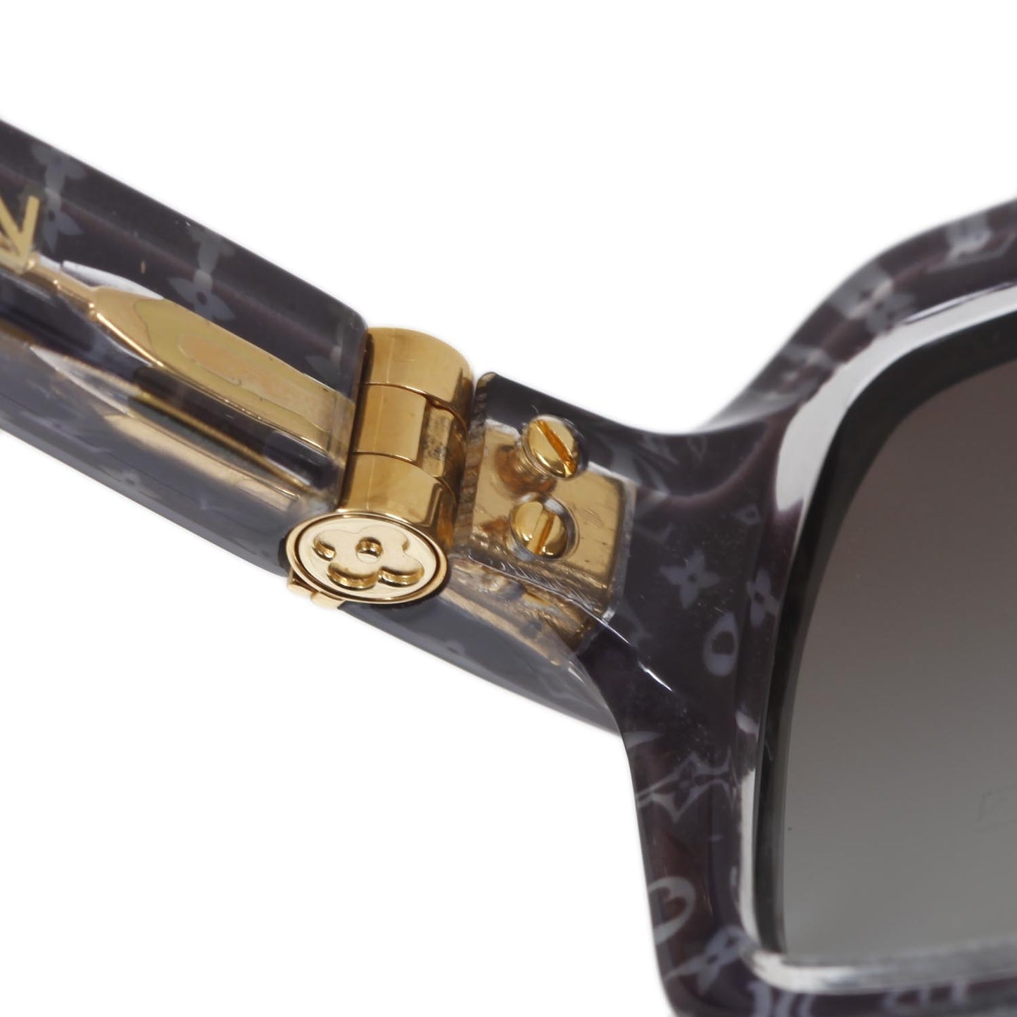 Acetate Frame Monogram Sunglasses Black