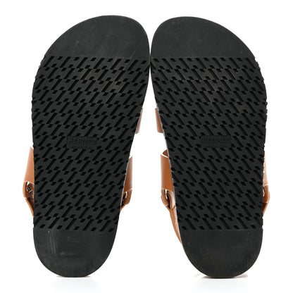 Hermes Calfskin Womens Takara Sandals 36.5 Gold 5 of 8