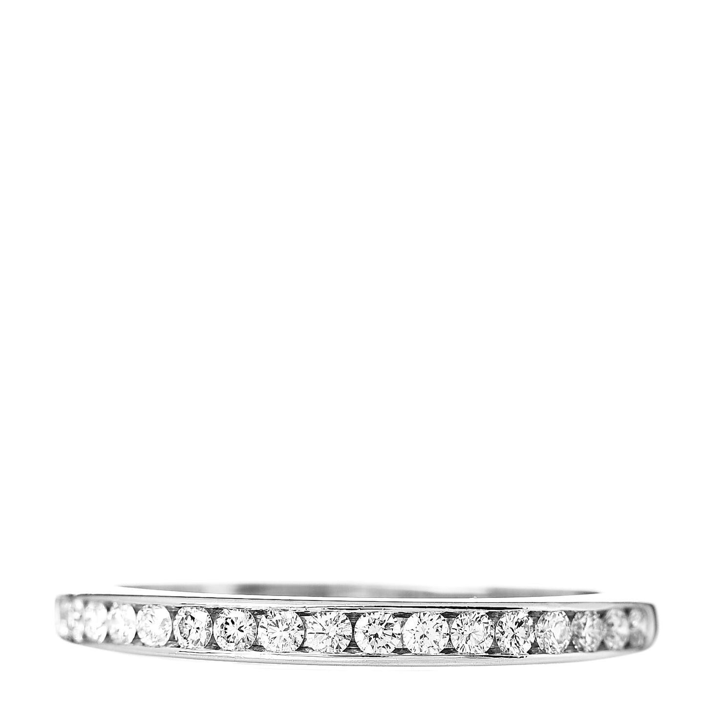 Platinum Diamond .25ctw Half Circle Wedding Band Ring 53 6.5