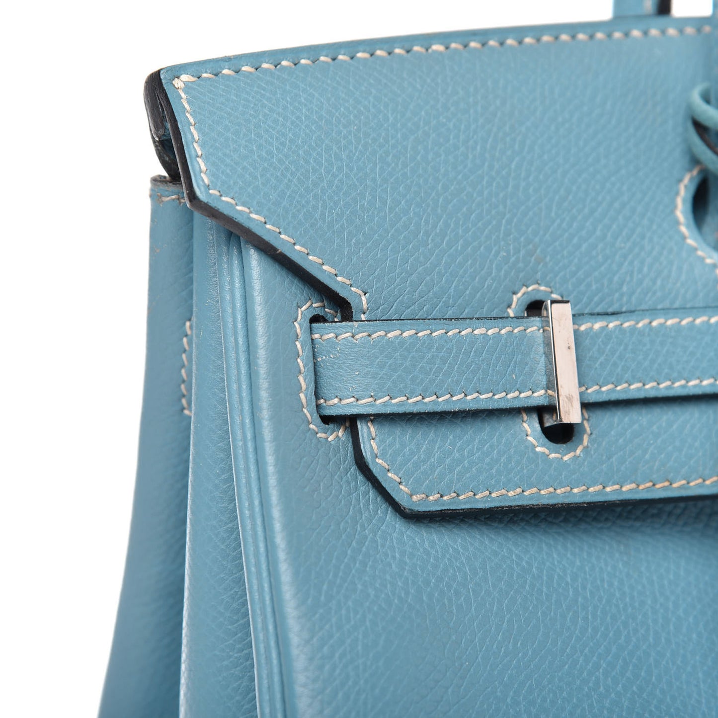 Epsom Birkin 25 Bleu Jean