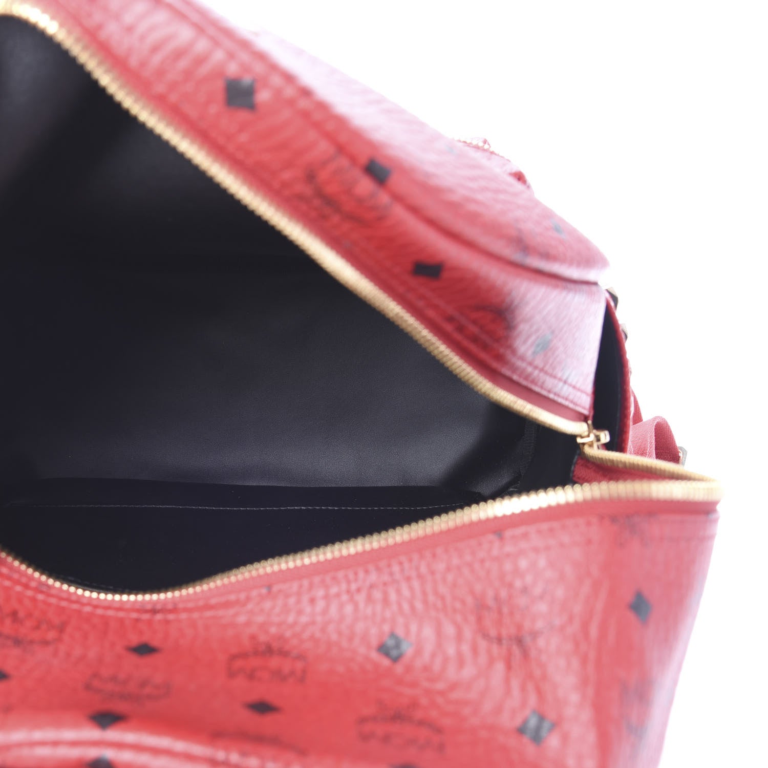 MCM Visetos Medium Side Studs Stark Backpack Ruby Red 4 of 9