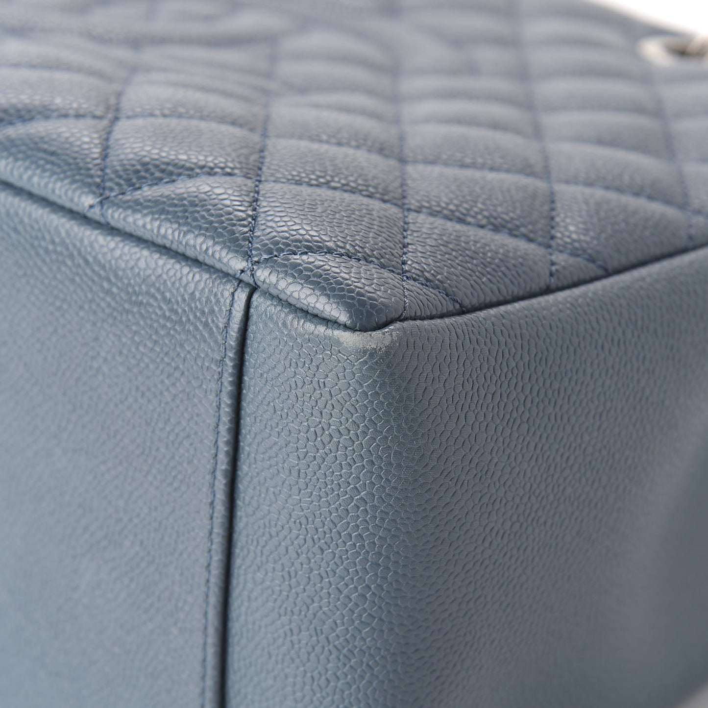Caviar Quilted Grand Shopping Tote GST Blue
