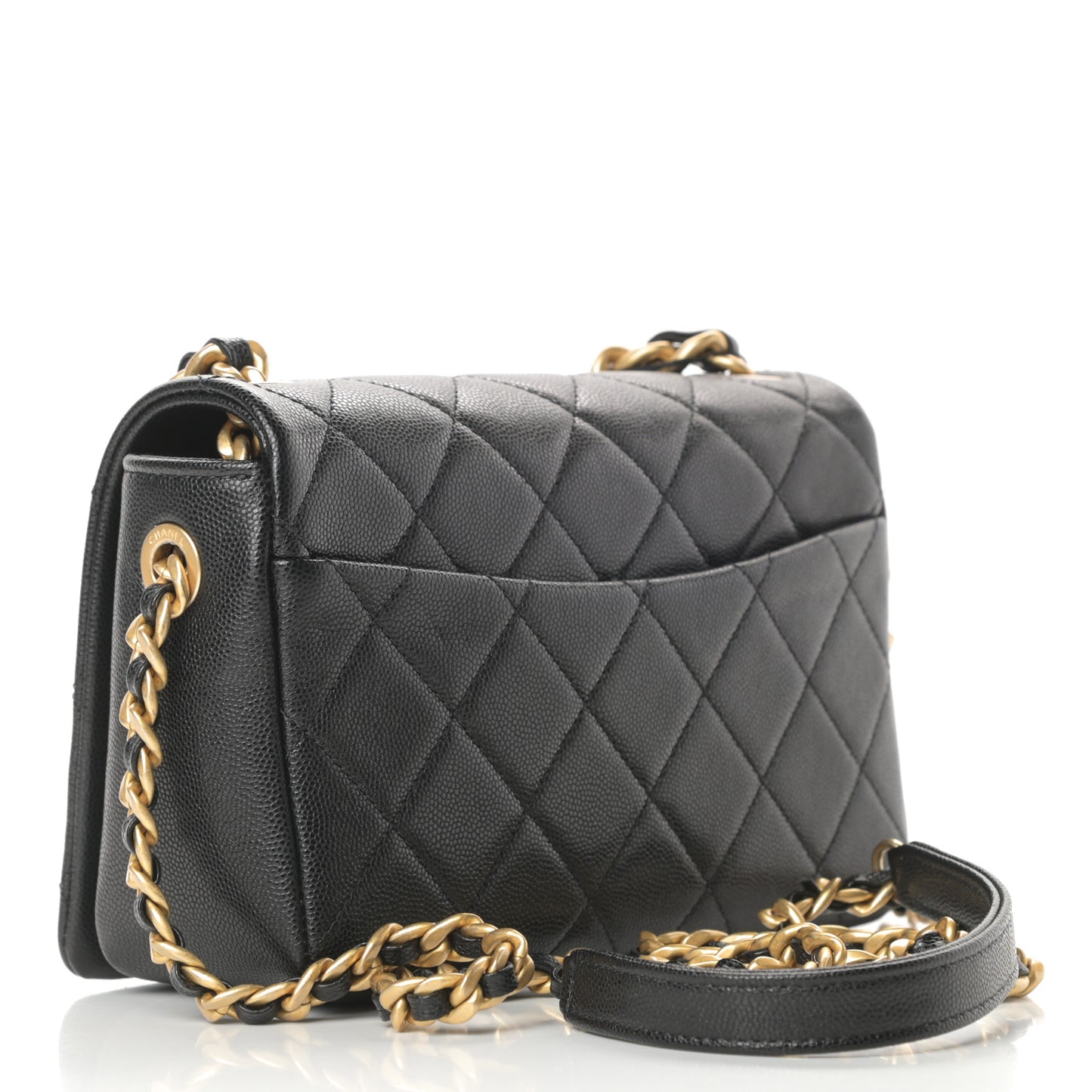 Caviar Quilted Small Fashion Therapy Flap Bag Black