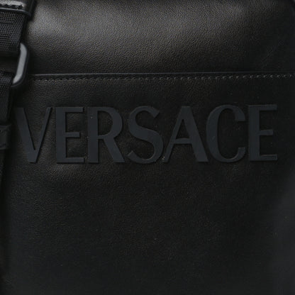 Versace Calfskin Logo Messenger Bag Black 6 of 6