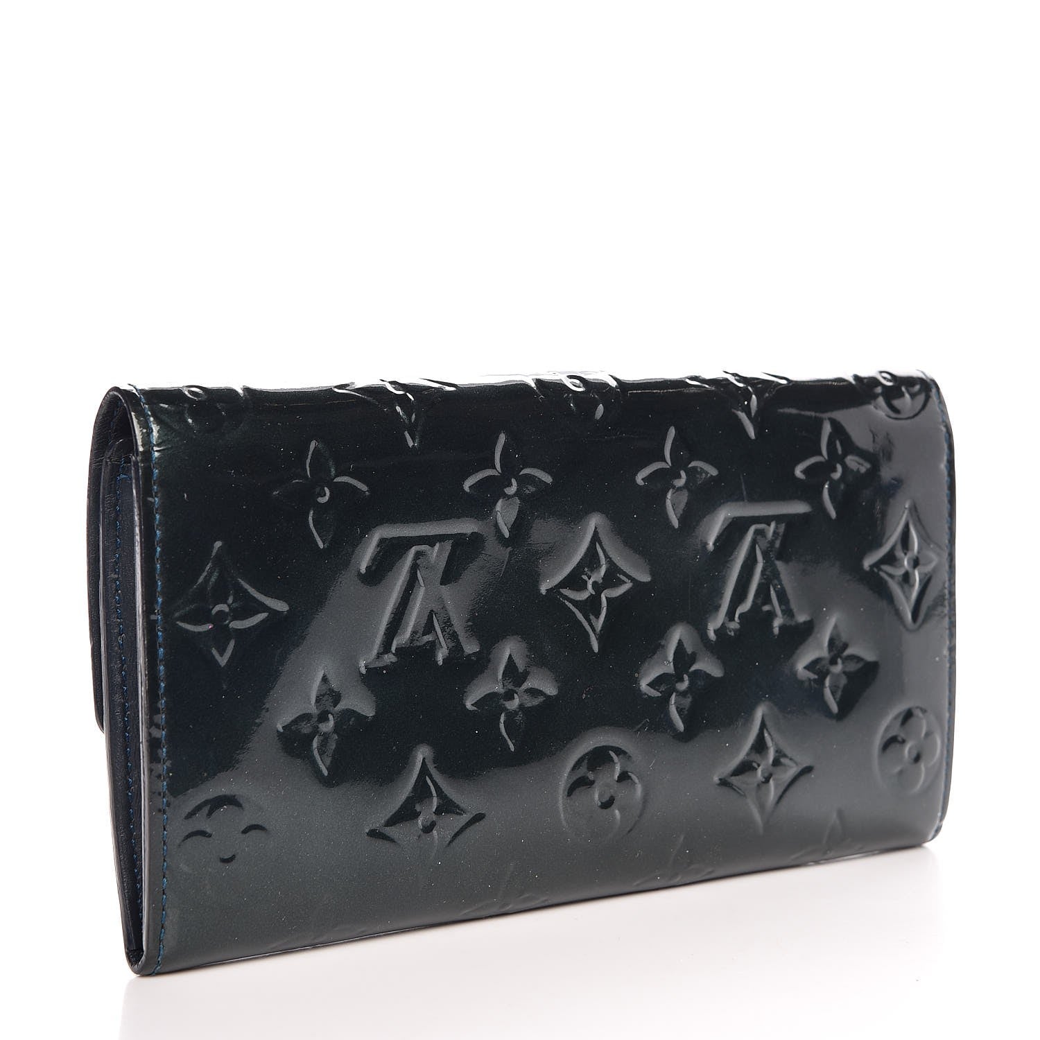 Louis Vuitton Vernis Sarah Wallet Blue Nuit 3 of 10