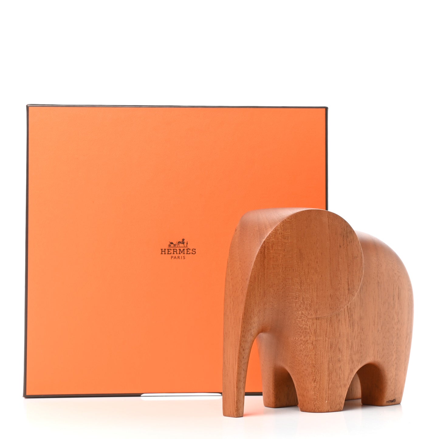 Mahogany Wood Elephant Lao Paperweight Naturel