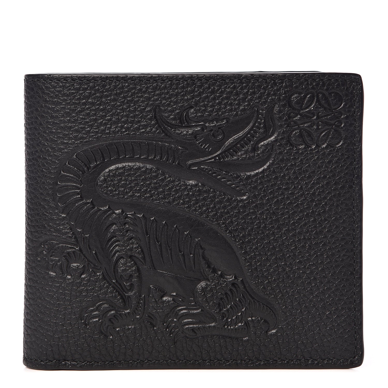 Loewe Calfskin Bi-fold Animals Wallet Black 1 of 8