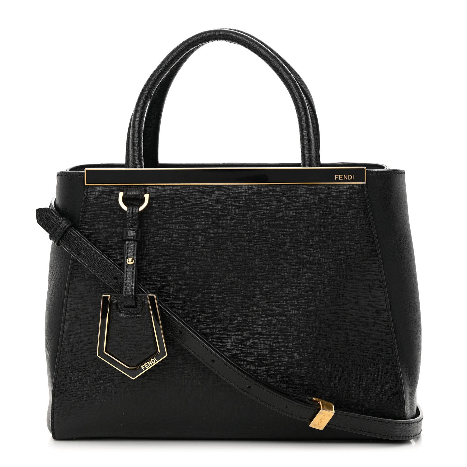 Fendi Vitello Elite Petite 2Jours Tote Black 1 of 17
