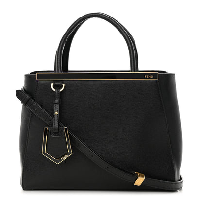 Fendi Vitello Elite Petite 2Jours Tote Black 1 of 17