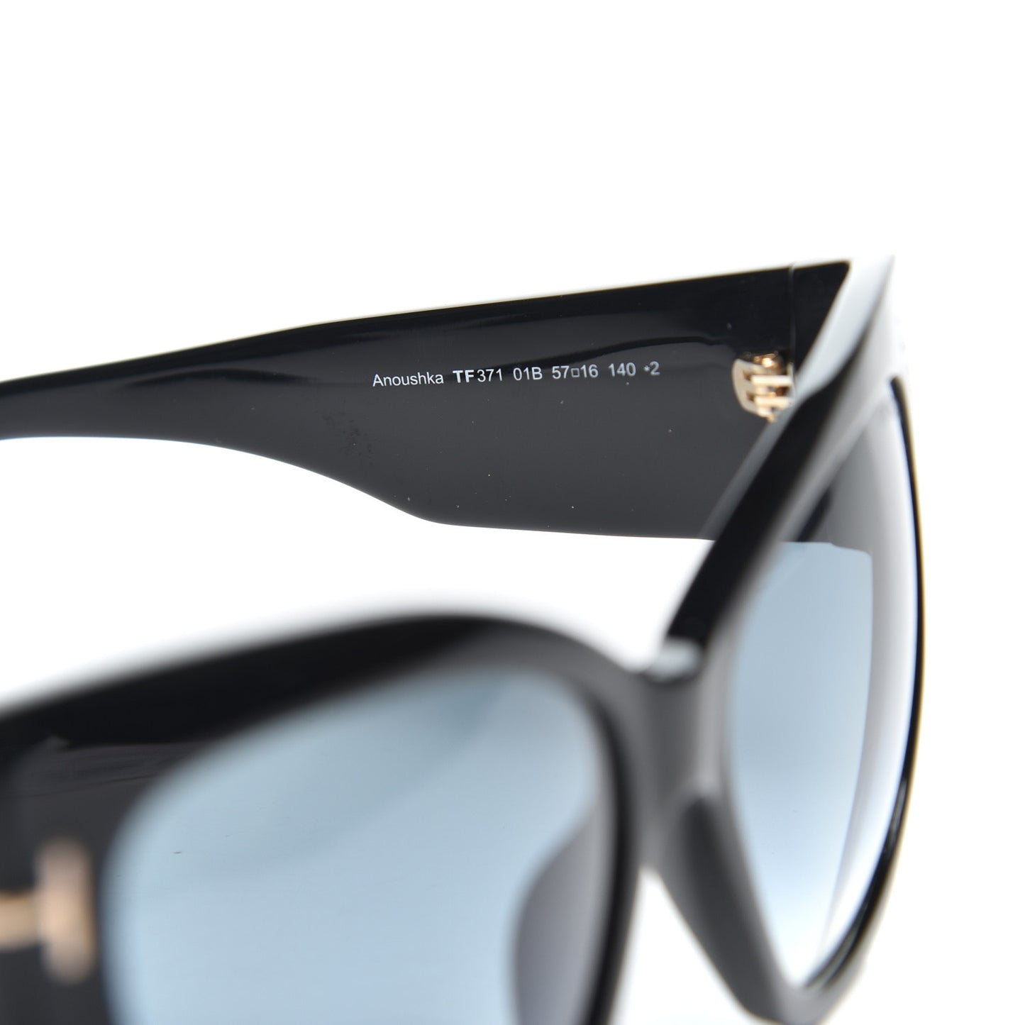 Acetate Anoushka Cat Eye Sunglasses TF371 Black