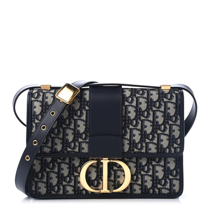 Christian Dior Oblique 30 Montaigne Flap Bag Blue 1 of 4