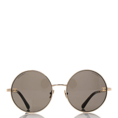 Chanel Metal Round Sunglasses 4268 Gold Tortoise 2 of 9