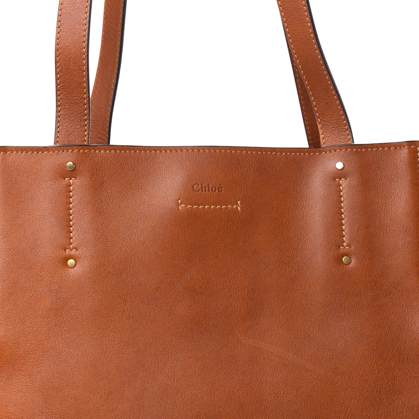 Smooth Calfskin Medium Milo Shopping Tote Tan
