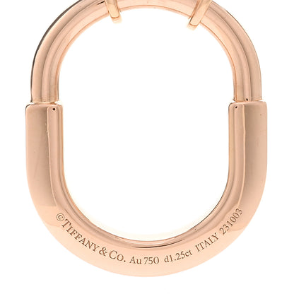 Tiffany 18K Rose Gold Diamond Medium Lock Pave Pendant Necklace 4 of 5