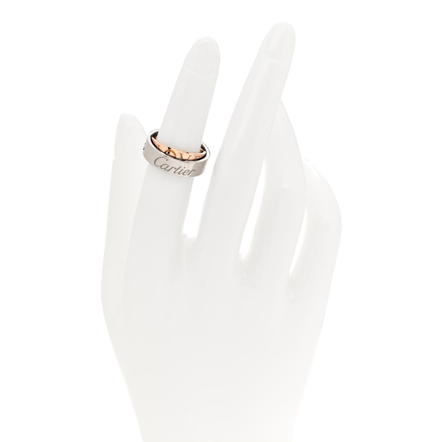 18K White Pink Gold 5.5mm Astro LOVE Ring 48 4.5