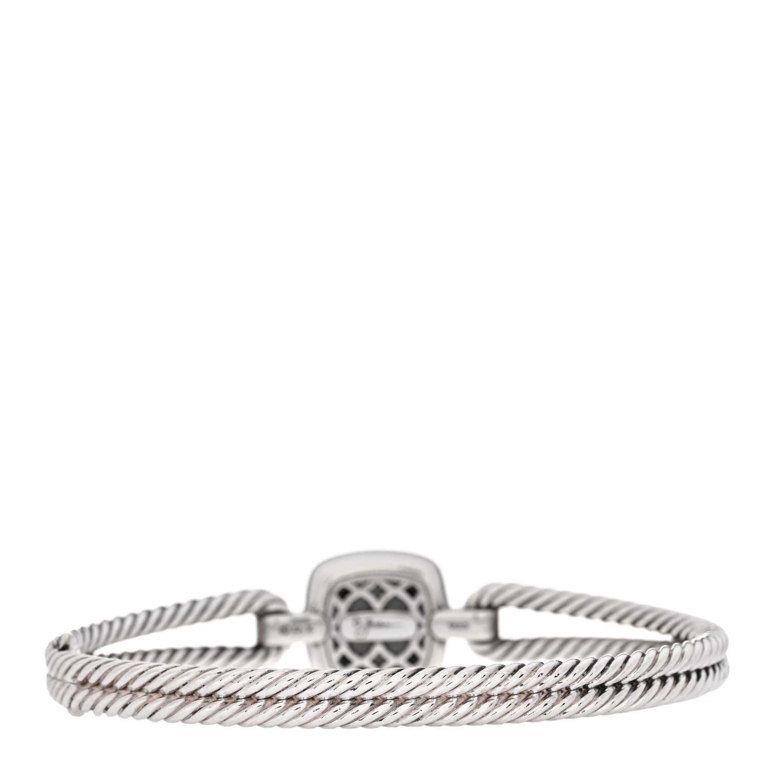 David Yurman Sterling Silver Diamond Black Onyx Albion Cable Bracelet 2 of 3