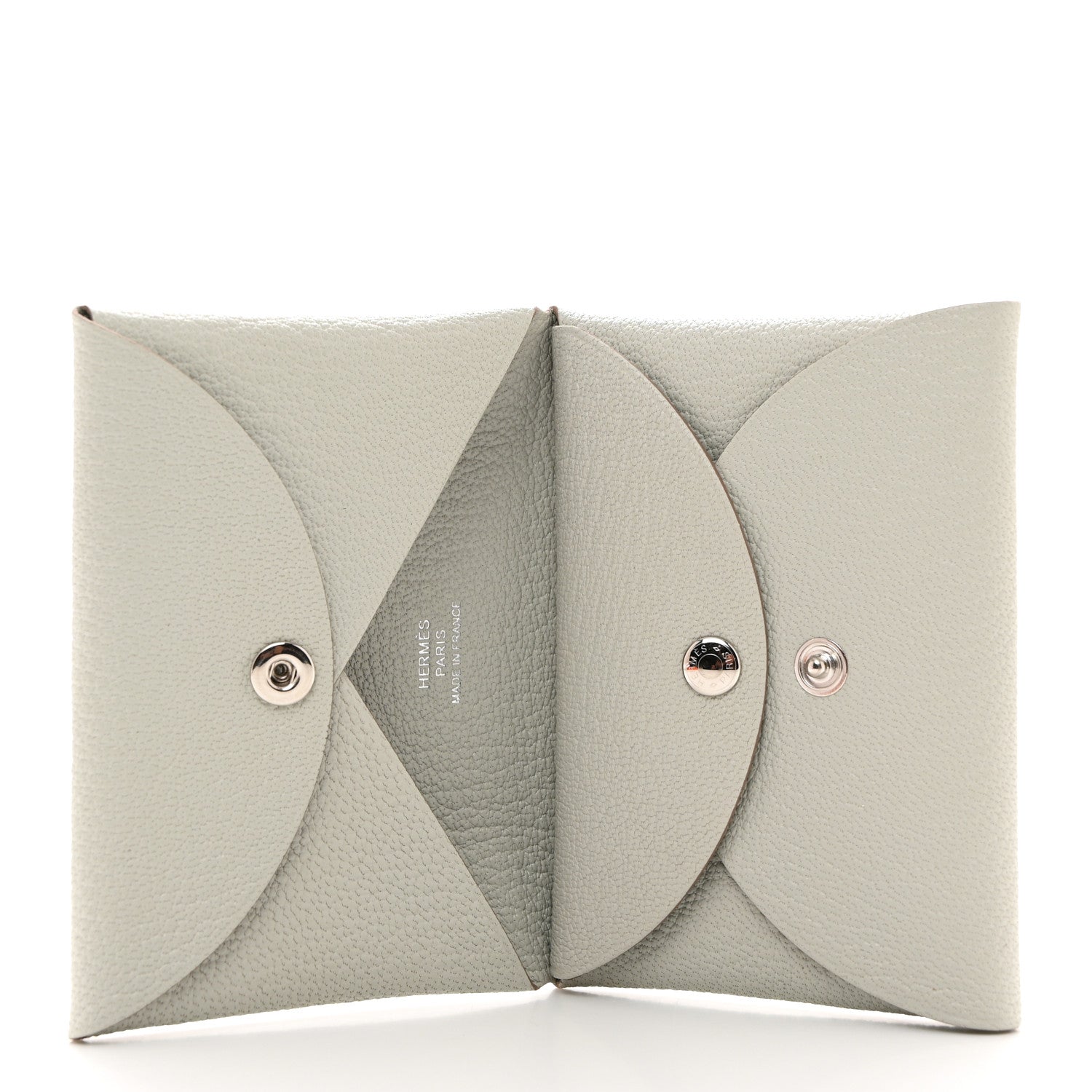 Hermes Chevre Mysore Calvi Duo Card Case Gris Perle 6 of 8