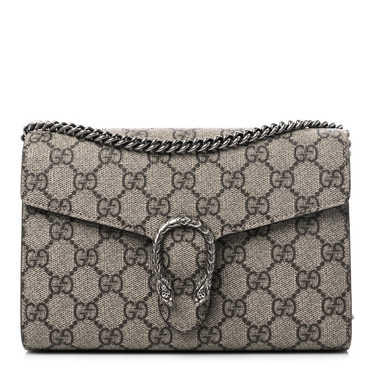 GG Supreme Monogram Mini Dionysus Chain Wallet Beige Taupe