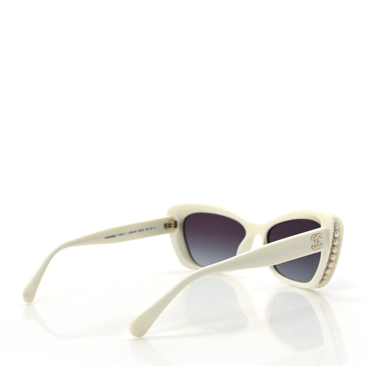 Acetate Pearl Cat Eye CC Sunglasses 5481-H White