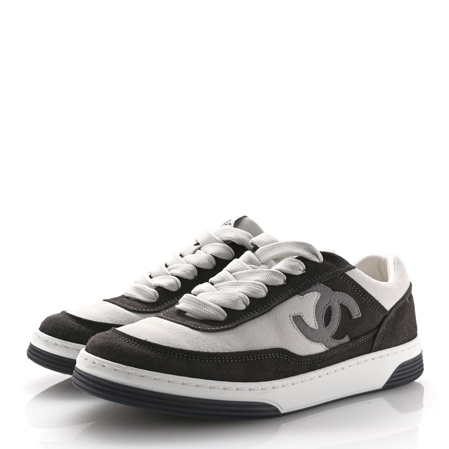 Suede Kidskin Womens CC Sneakers 37.5 Black White