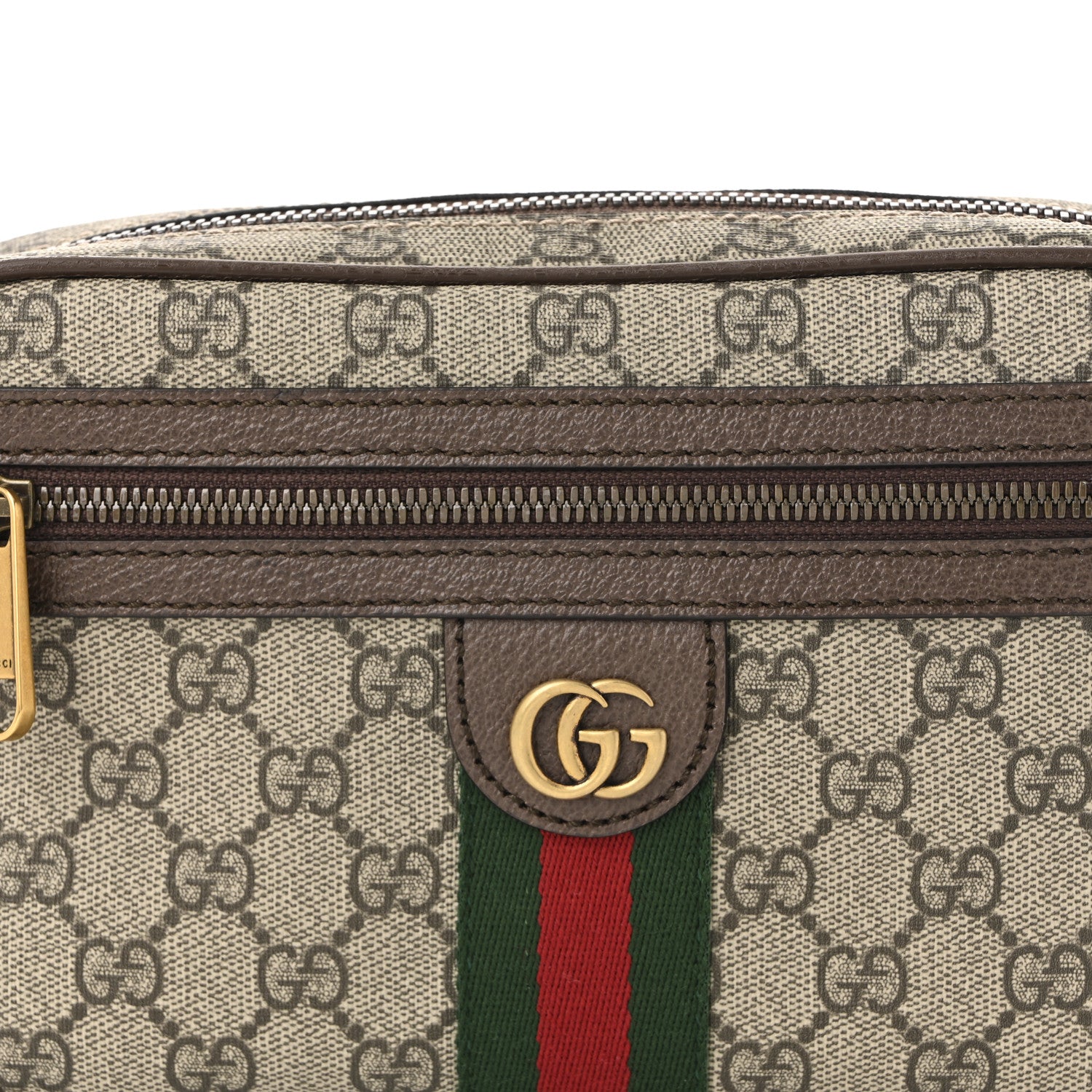 Gucci Soft GG Supreme Monogram Medium Ophidia Belt Bag Dark Brown 8 of 10