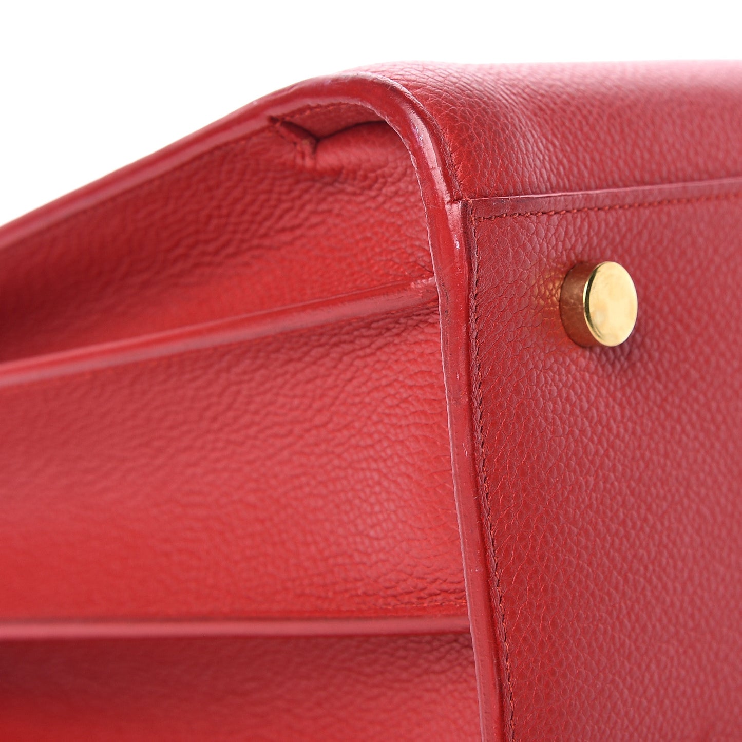 Grained Calfskin Sac De Jour Lipstick Red