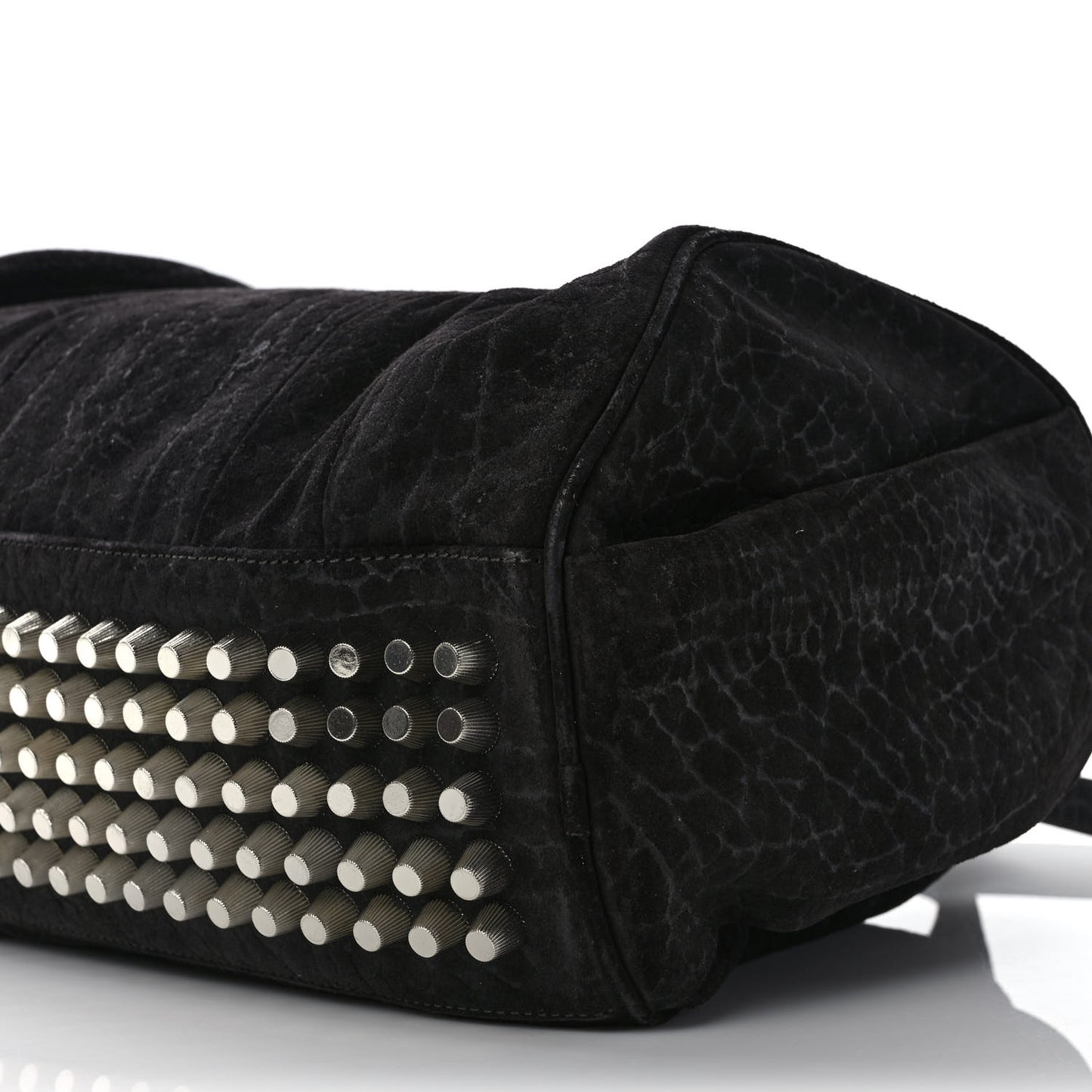 Tumbled Nubuck Rocco Espresso Rhodium Hardware