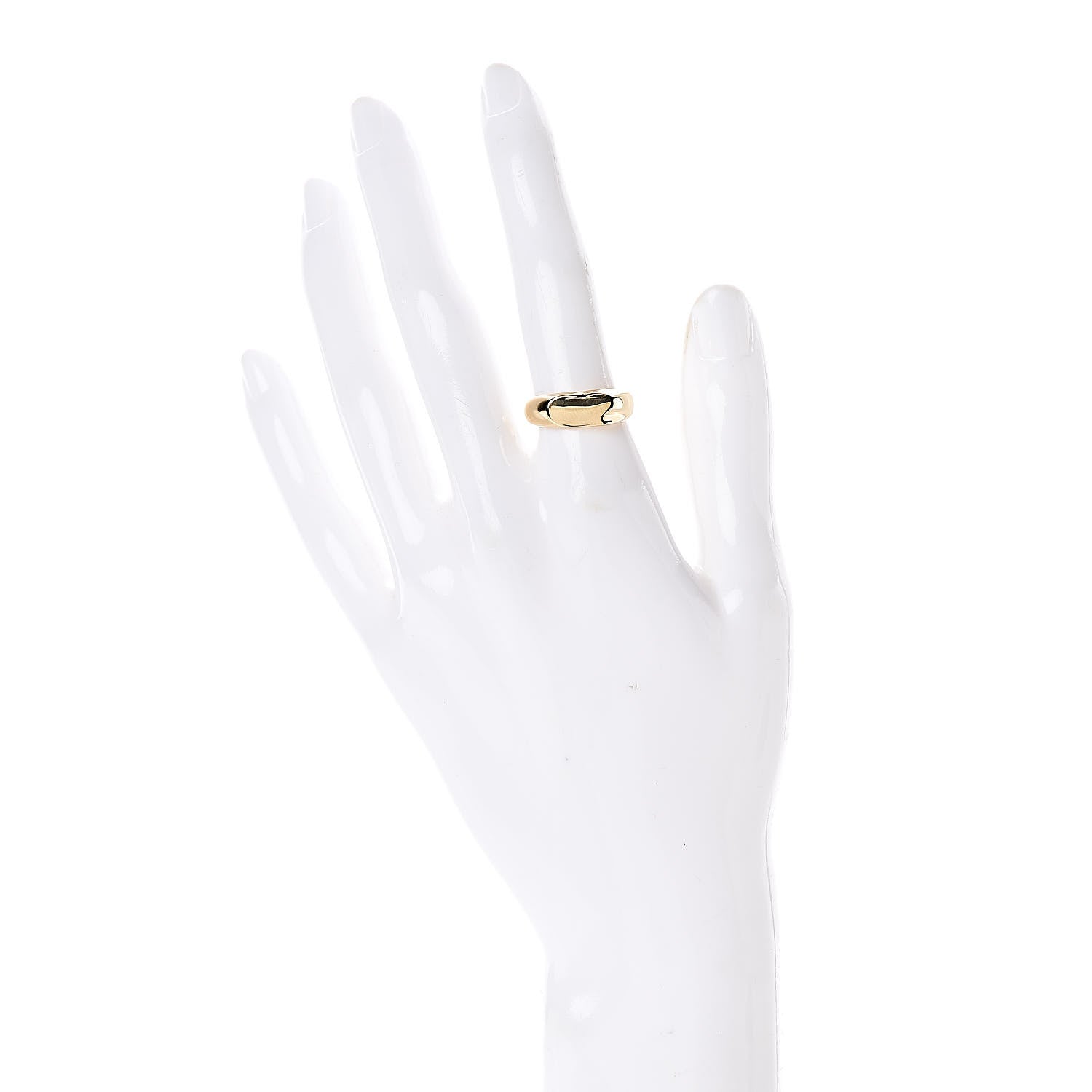 Tiffany 18K Yellow Gold Elsa Peretti Heart Ring 53 6.5 2 of 5