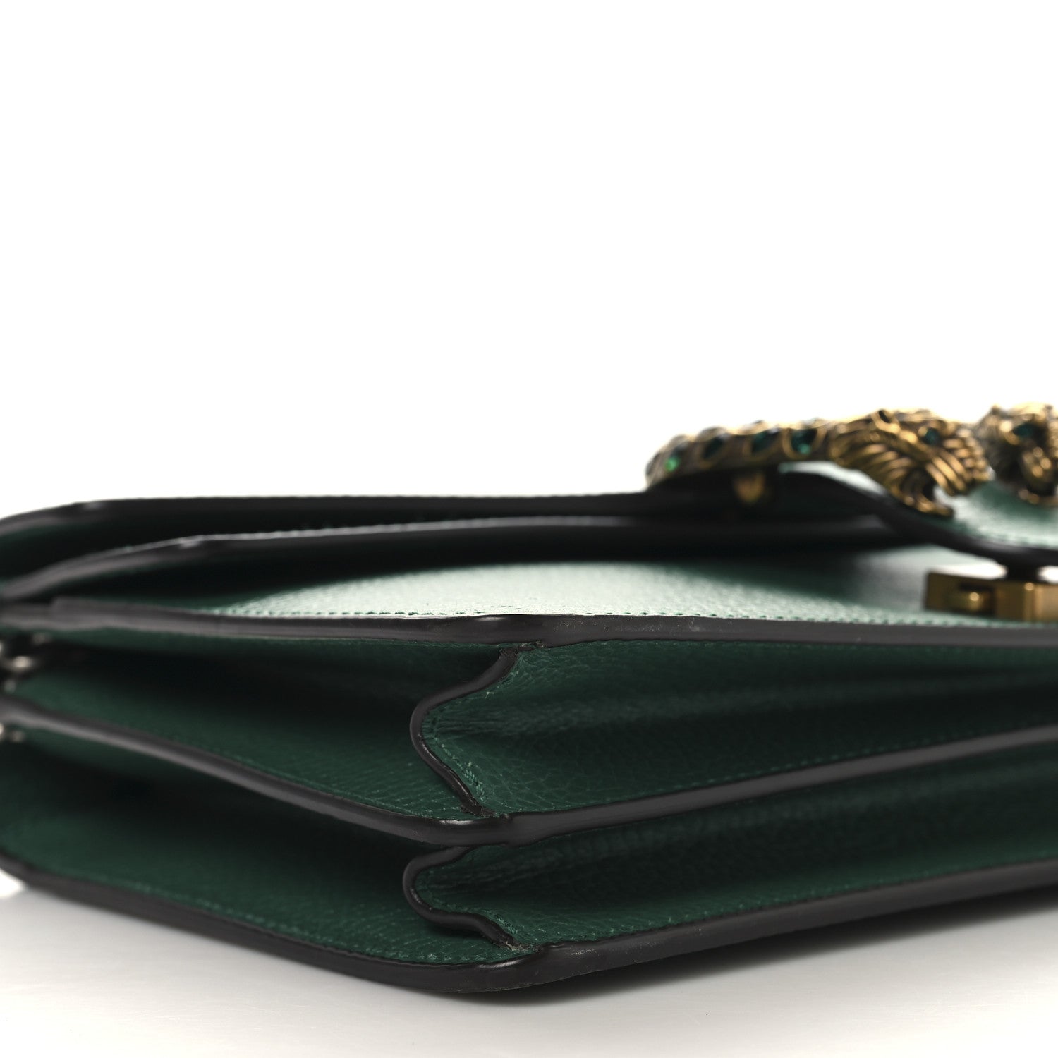 Gucci Pebbled Calfskin Small Dionysus Shoulder Bag Emerald 10 of 11
