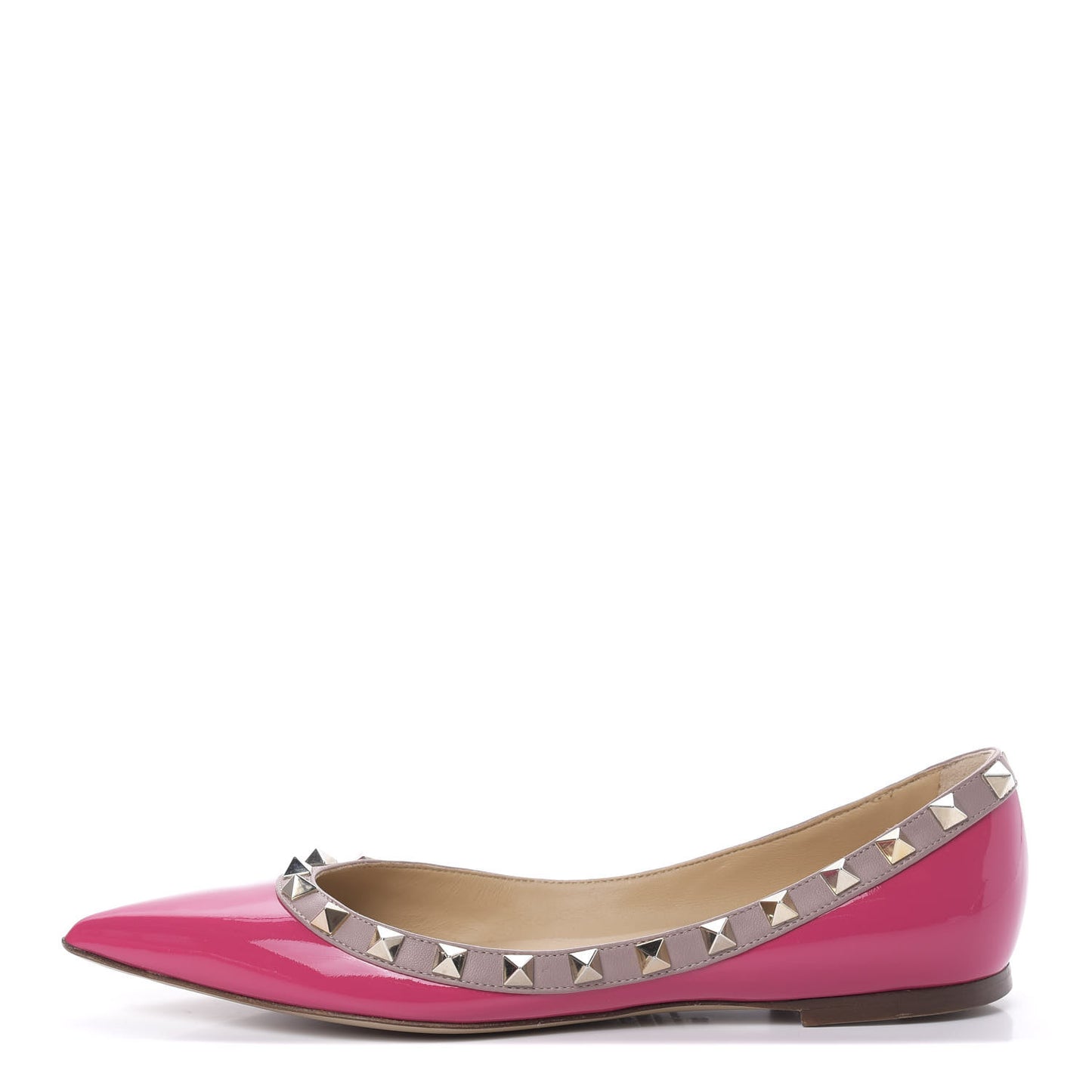 Patent Rockstud Ballerina Flats 36 Cyclamin Poudre