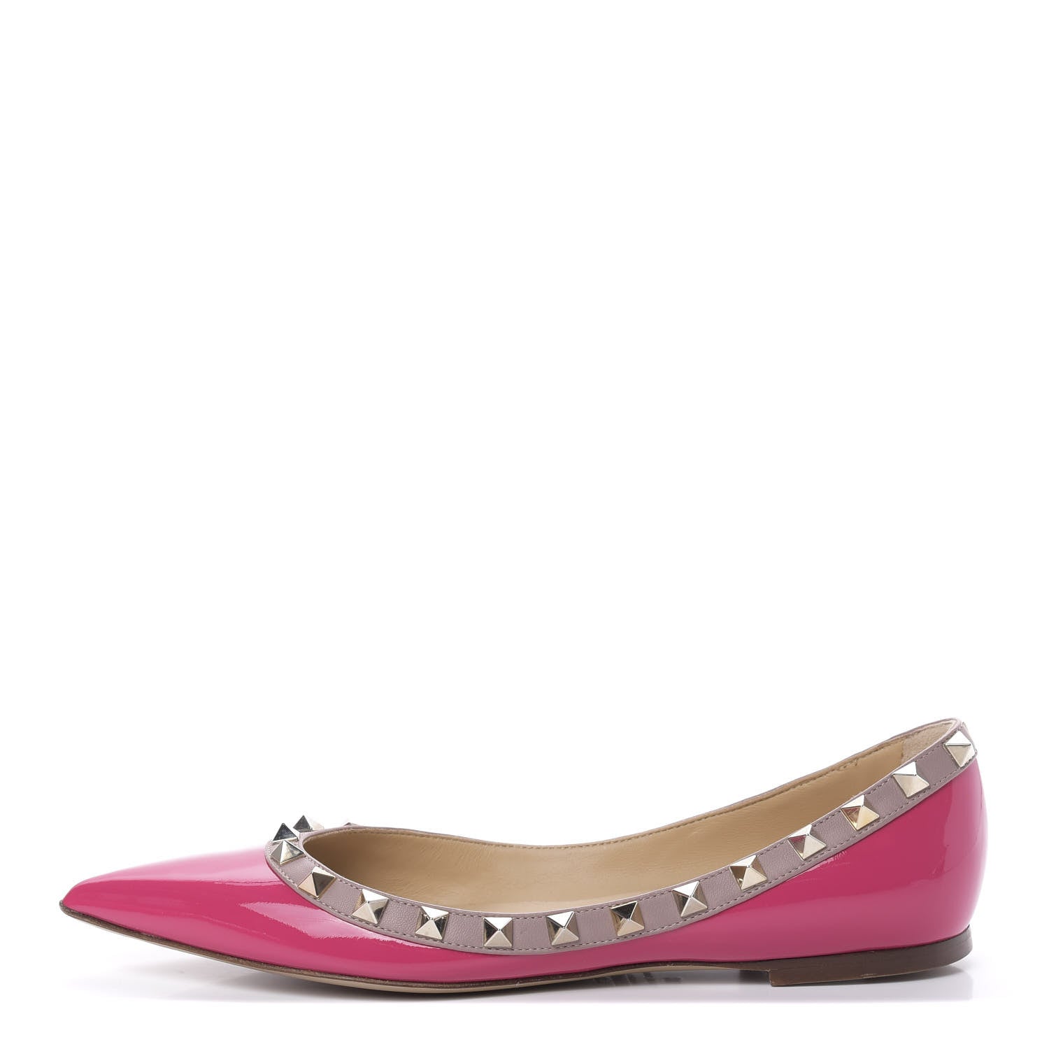Valentino Garavani Patent Rockstud Ballerina Flats 36 Cyclamin Poudre 1 of 9
