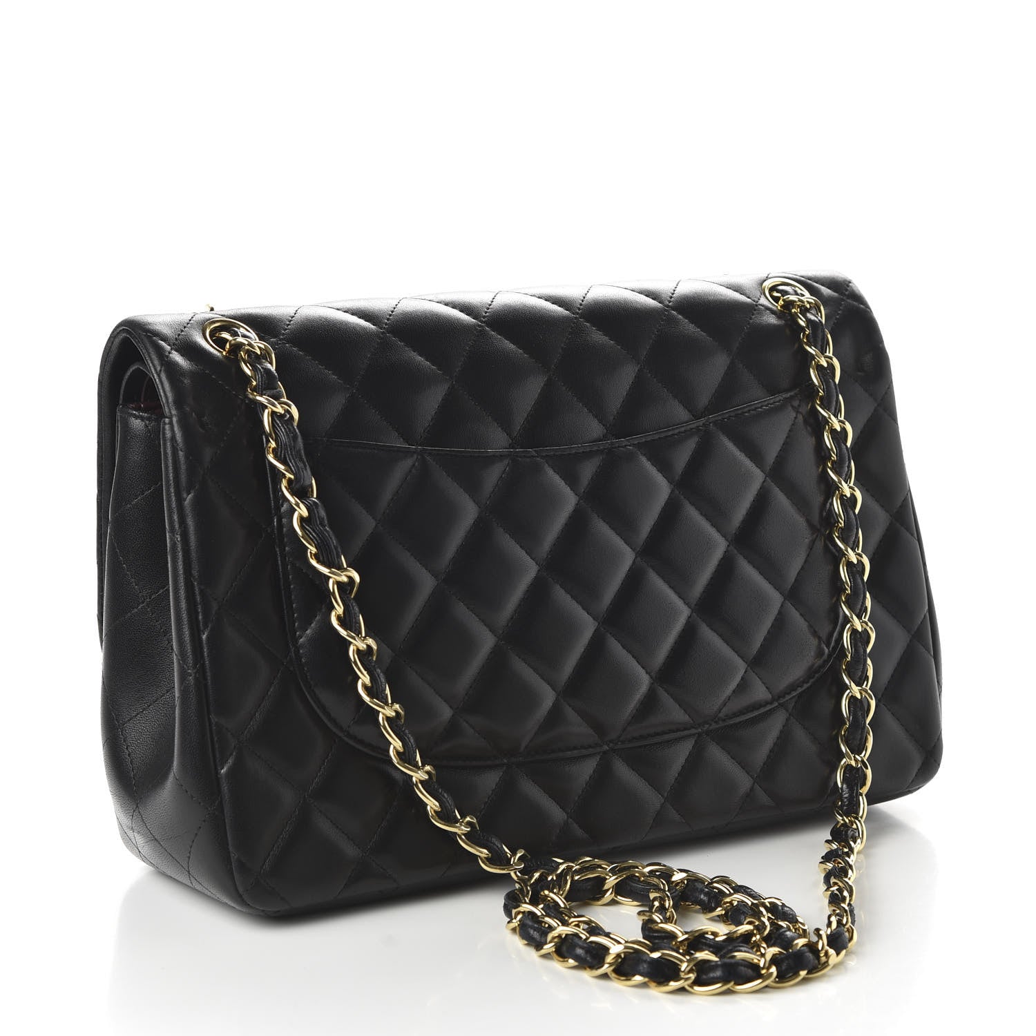 Chanel Lambskin Quilted Jumbo Double Flap Black 3 of 11