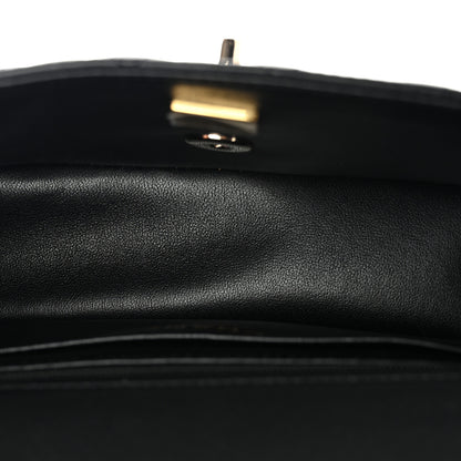 Chanel Lambskin Quilted Mini Top Handle Rectangular Flap Black 5 of 11