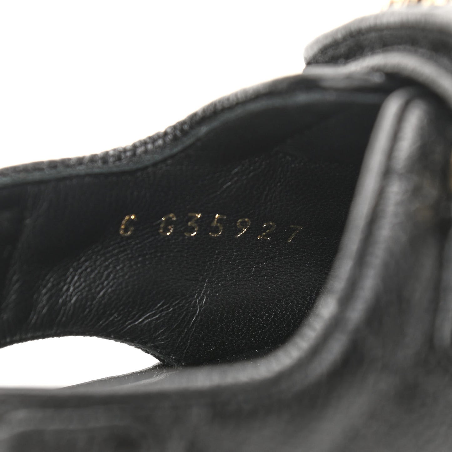 Grained Calfskin Velcro Dad Sandals 36.5 Black