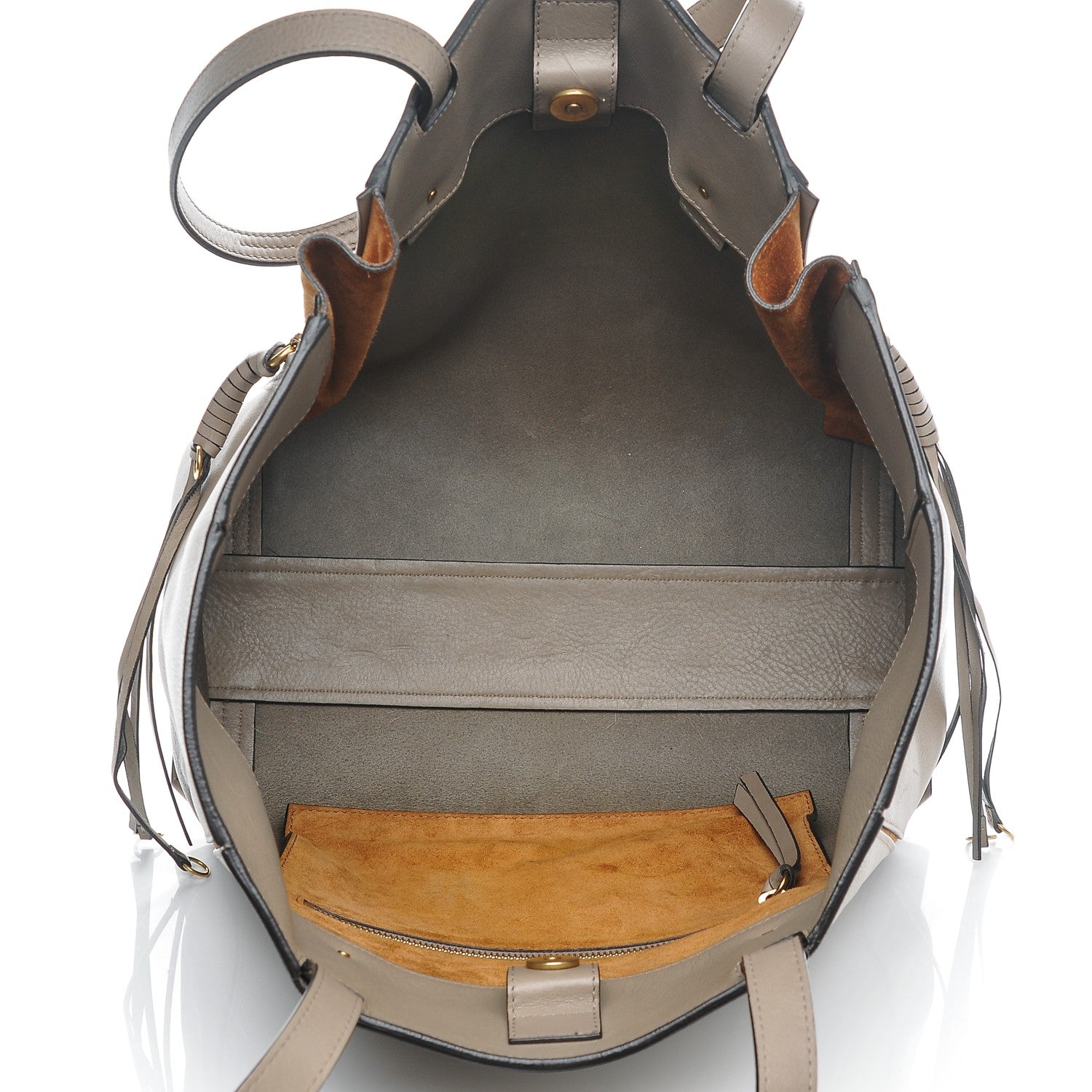 Chloe Smooth Calfskin Medium Milo Shopping Tote Motty Grey 5 of 7