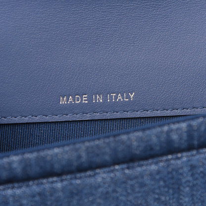 Chanel Denim Camelia Charms Card Holder Blue 6 of 8