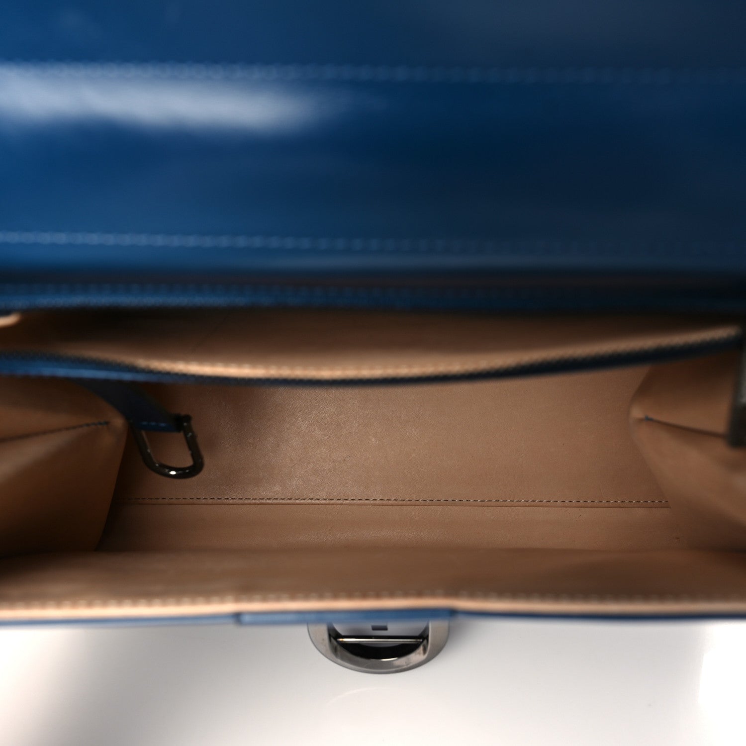 Delvaux Box Calfskin Brillant MM Satchel Blue De Prusse 5 of 9