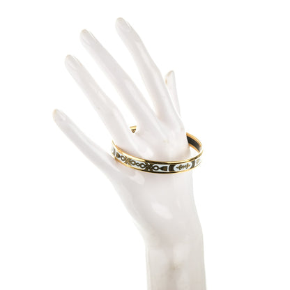 Hermes Enamel Printed Grand Apparat Narrow Bracelet 62 White 2 of 5
