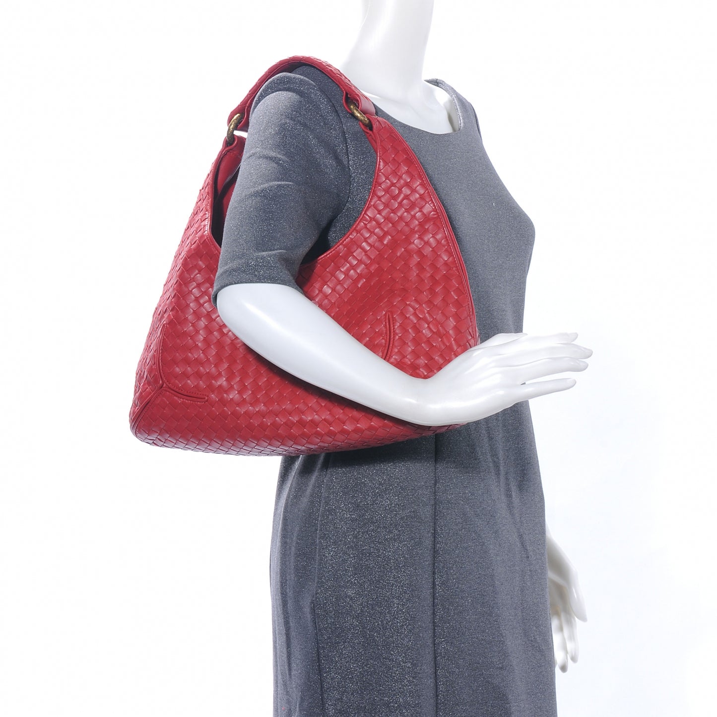 Nappa Intrecciato Ball Hobo Carmino