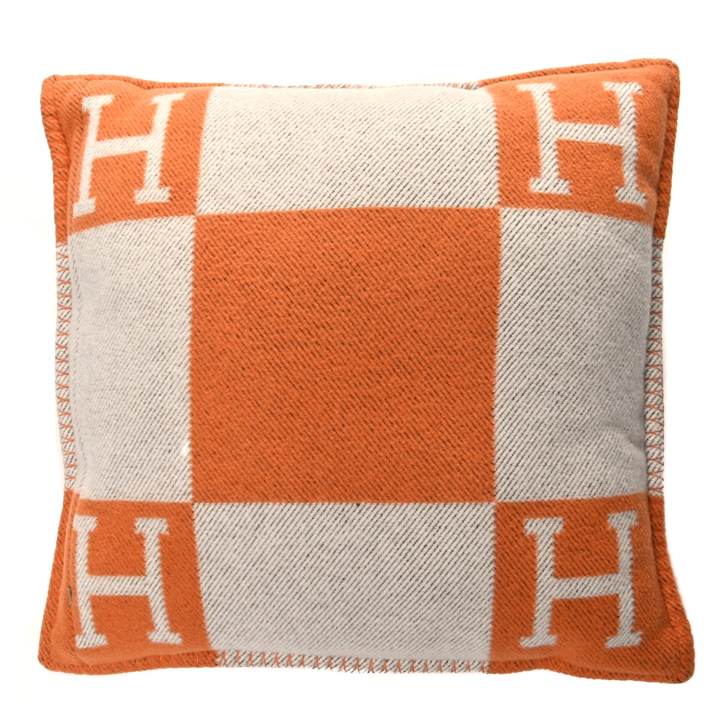 Wool Cashmere Avalon Pillow PM Ecru Potiron