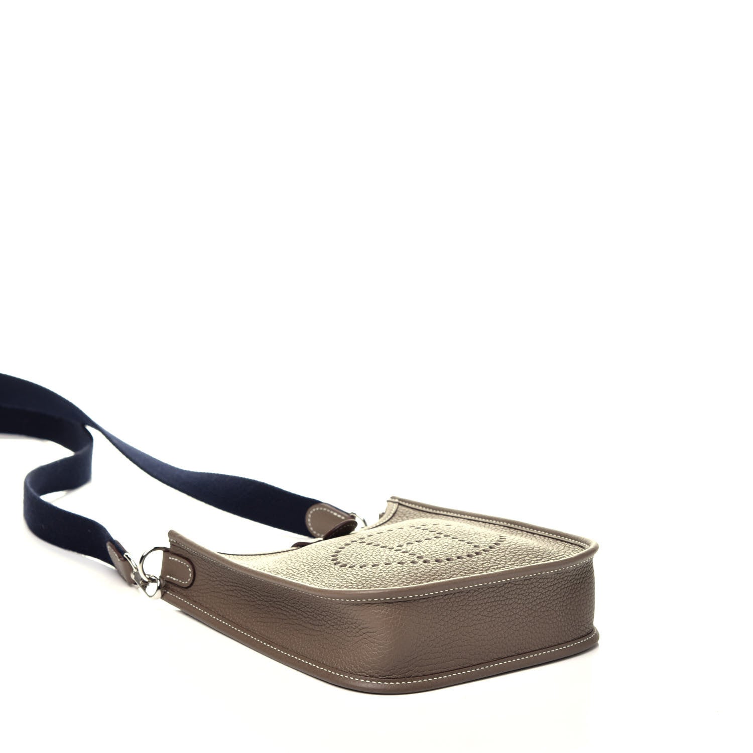 Hermes Taurillon Clemence Amazone Evelyne TPM Etoupe Bleu Indigo 4 of 7