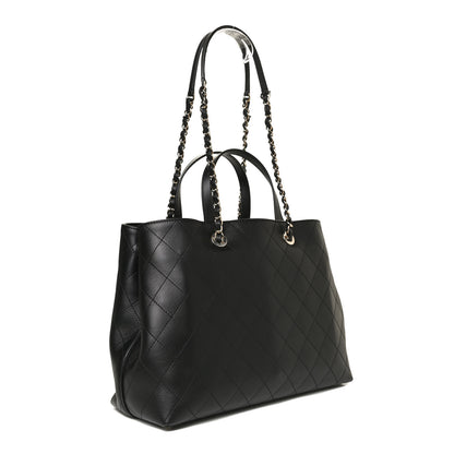 Chanel Calfskin Large Serial Shopper Tote Black 3 of 10