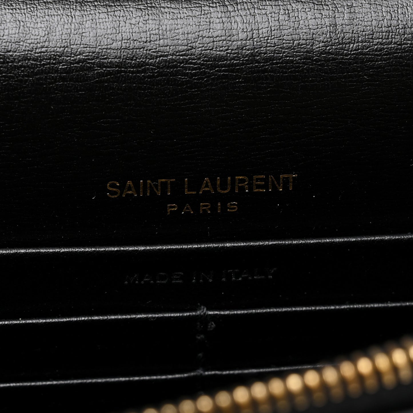 Calfskin Monogram Sunset Chain Wallet Black