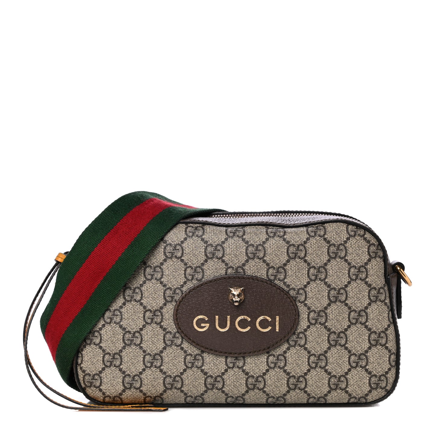 GG Supreme Monogram Web Neo Vintage Shoulder Bag Beige New Acero Crop